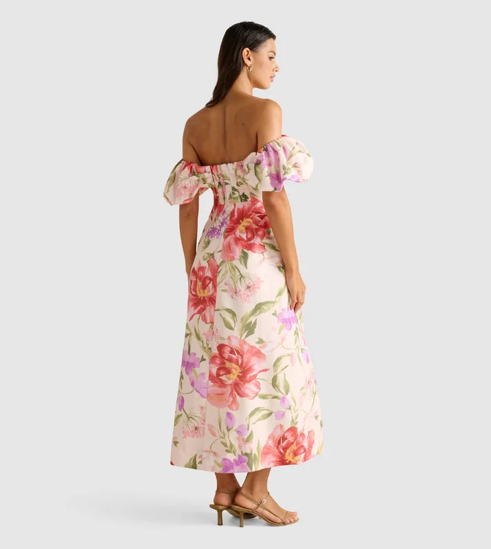 forever new  JANIE Off Shoulder Midi Dress for Women | Best Price UAE